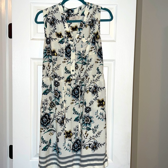 👀SALE!!👀LOFT floral tank shift dress EUC!! - Picture 1 of 4